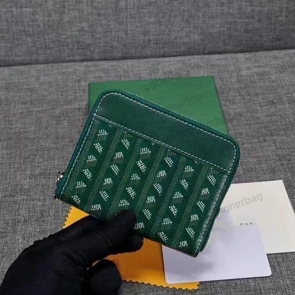 

classic designer canvas zipper wallet mini purses luxury man woman gy soft leather coin purse letter print travel documents passport credit, Brown;gray