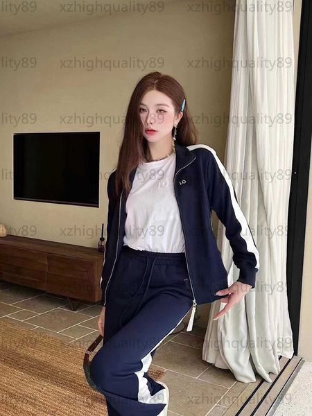 

designer tracksuit women sportswear sporty and rich 2 colors chest embroidery letters stand-up collar long sleeve zipper jacket pant sweatpa, Gray