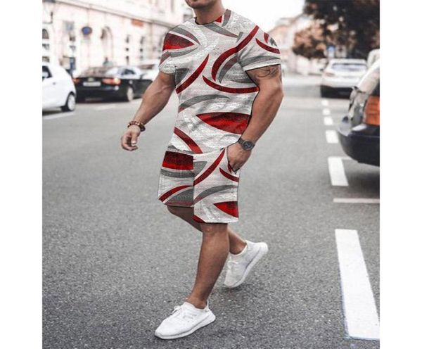 

shield type men s sports suit shortsleeved tshirt with shorts comfortable breathable and dry daily leisure sports4988265, Gray