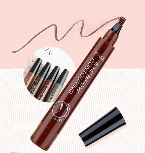

suake liquid eyebrow pen 5 colors 4 head enhancer 4tip brow longlasting waterproof8389752