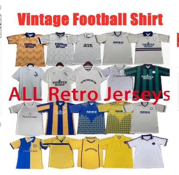 

hasselbaink leeds retro soccer jerseys milner viduka keane brolin 1972 78 89 91 95 96 97 98 99 00 01 02 uniteds classic ancient smith kewell, Black;yellow