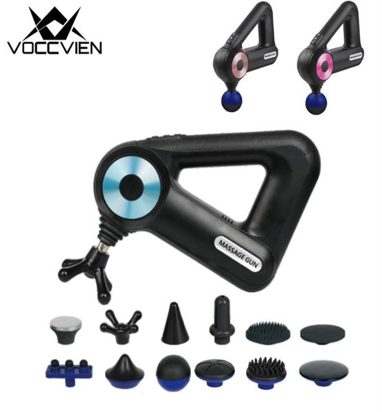 

voccvien triangle fascia massage gun deep tissue massager back neck muscle pain relief fitness relaxation 12pcs pro heads 5 mode 24336195