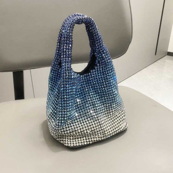 

simple full of diamond bags fall and winter new fashion senior sense of diamond mosaic basket bucket bag chain handheld single shoulder cros