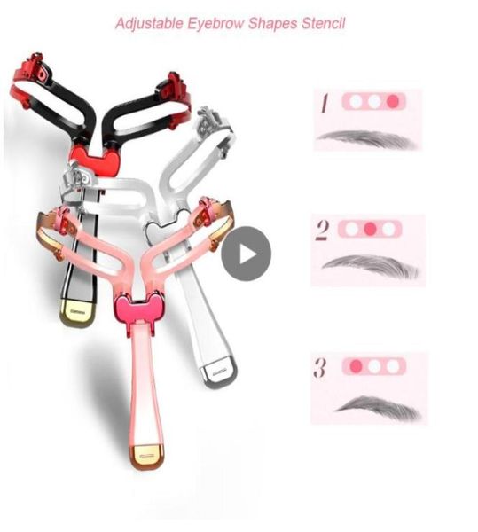 

new 1pcs whole reusable adjustable eyebrow stencil makeup shaper eye brow makeup model template eyebrows card styling tools5888590