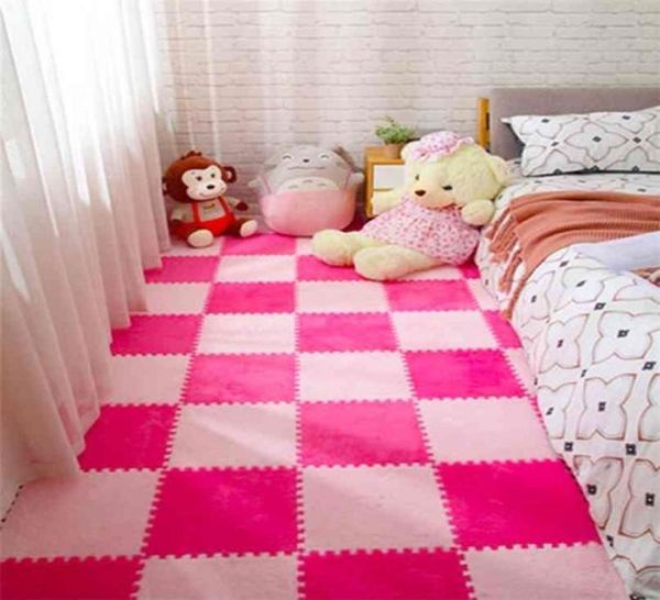 

10pcslot kids carpet plush baby play mat for children eva foam developing puzzle soft floor rug game crawling playmat 2109152386033736682