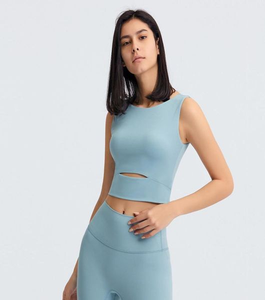 

summer yoga vest with cup for women tank camis solid color stretchy fashion hollow out casual sport running fitness shirt2487707, White