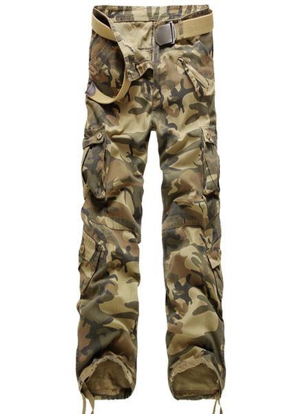 

new brand cargo pants men military straight trousers mens casual cotton camo multipocket pants man joggers hip hop long trouers c6276401, Black