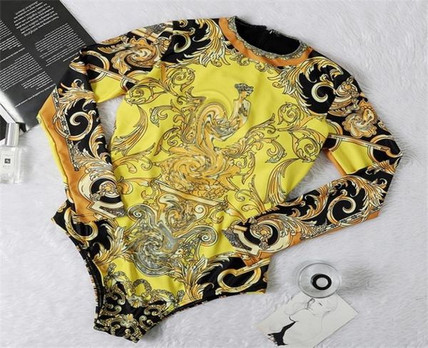 

bikini womens swim wear swimsuit women retro onepiece brand long sleeve print polyester swim wear trikinis rushguard t2005097133647, White;black