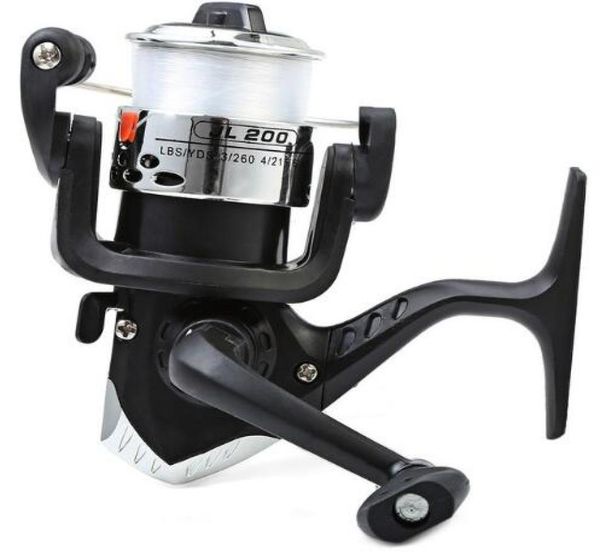 

pro jl200 electroplating fishing reels 521 exchangable handle fishing reel 3 ball bearings fishing spinning reel with line20201493188