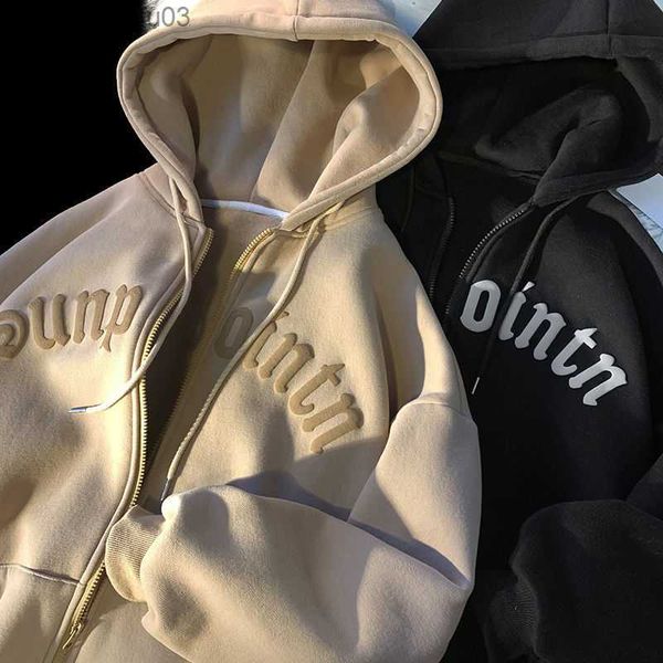 

men's hoodies sweatshirts y2k zip up oversized sweater autumn spring hoodie women's grunge hoodie street clothing casual aesthetic, Black