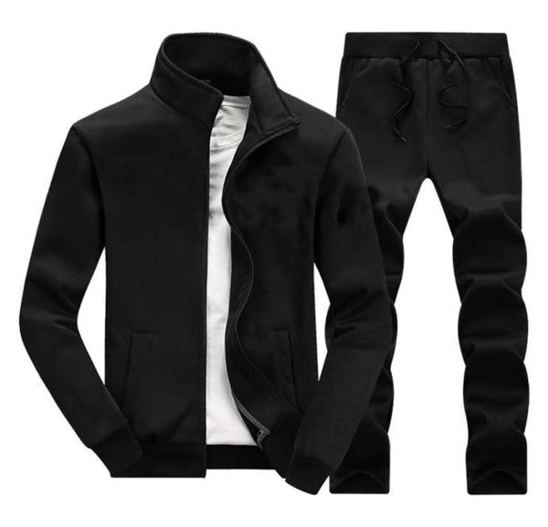 

men039s tracksuits spring autumn men casual tracksuit two piece sets mens sports suit jacketpants sweatsuit male sportswear ho1796873, Gray