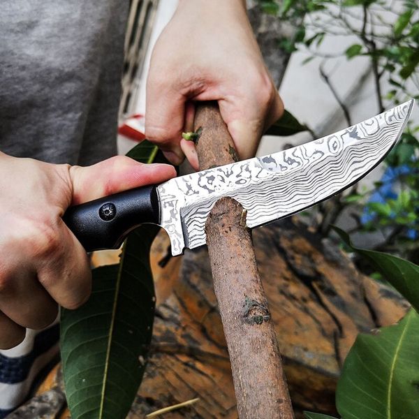 

pcs gb g1500 survival straight knife titanium coated drop point blade outdoor camping hiking hunting tactical knives with kydex the wilderne