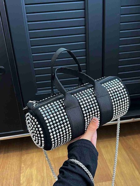 

shoulder bags 2023 new water diamond bag women's crossbody with diamond small bag boston pillow cylinder handheld chain bagstylishdesig