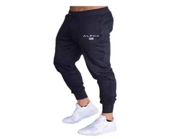 

mens joggers gyms pants casual elastic muscle cotton men s fitness workout skinny sweatpants trousers jogger bodybuilding clothes9218115, Black