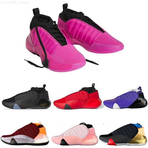 

2023 harden vol. 7 gca mens basketball shoes scarlet core new designer 7s chrome purple black triple red pink outdoor men sneakers size 40-4