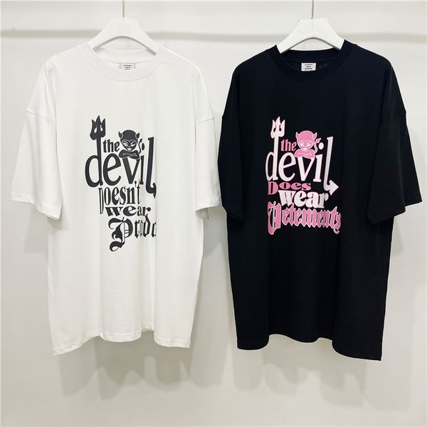 

men's t-shirts good quality the devil does wear vetements fashion t shirt men 1 1 vetements women t-shirt limited edition tee vtm short, White;black
