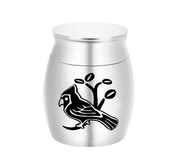 

whole mini cremation jewelry for ashes aluminum alloy metal ashes jar memorial urnswith beautiful black packaging bag7071994, Silver
