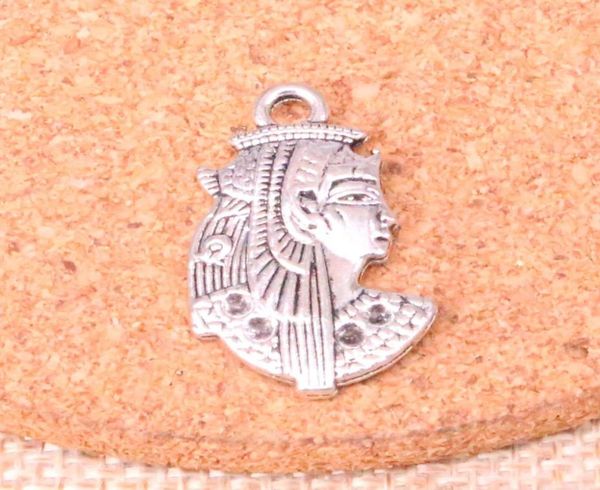 

29pcs charms egypt cleopatra 2917mm antique making pendant fitvintage tibetan silverdiy handmade jewelry4838384, Bronze;silver
