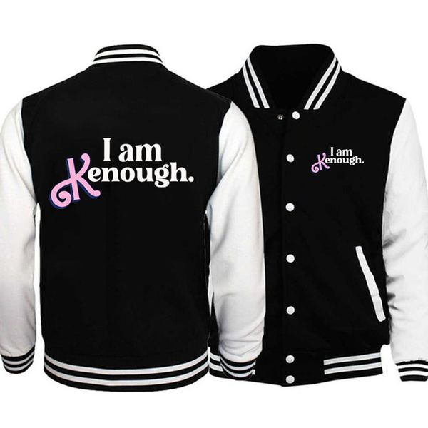 

i am kenough casual loose baseball uniform for men and women, Black;brown