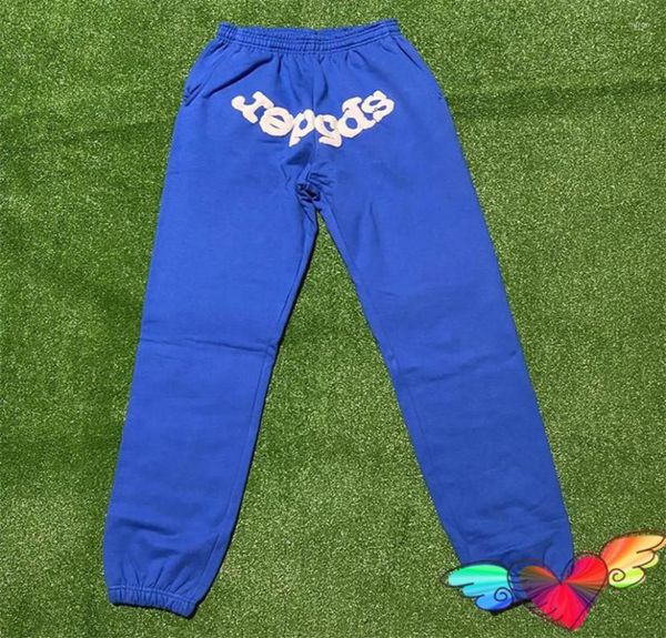 

men's pants white 3d puff print sweatpants 2022 men women young thug drawstring terry joggers angel trousers3610137, Black