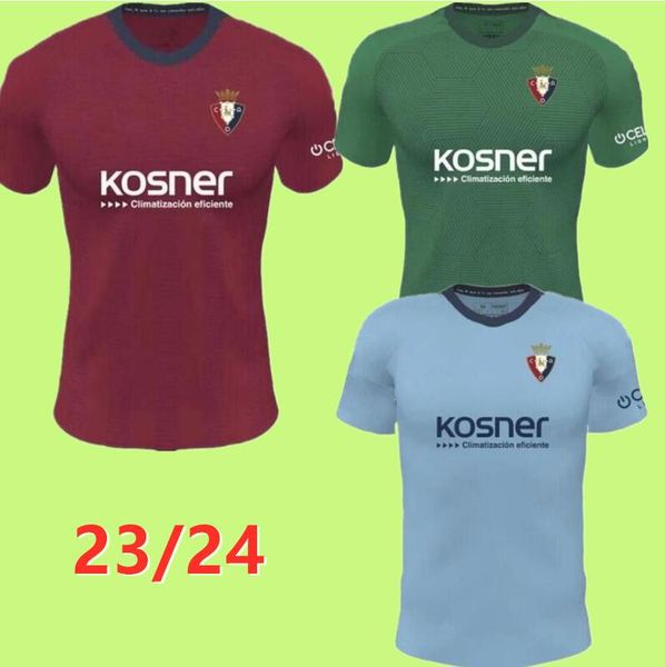 

23 24 osasuna soccer jersey home david garcia chimy avila camiseta equipacion adulto 2023 torres moncayola manu budimir home away 3rd footba, Black;yellow