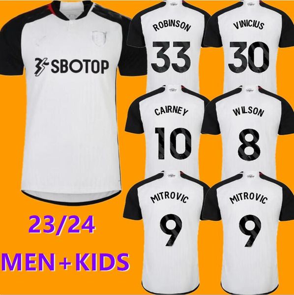 

23 24 solomon mitrovic soccer jerseys 23 24 home away cairney wilson muniz j. palhinha solomon mens kit football shirt pre match training je, Black;yellow