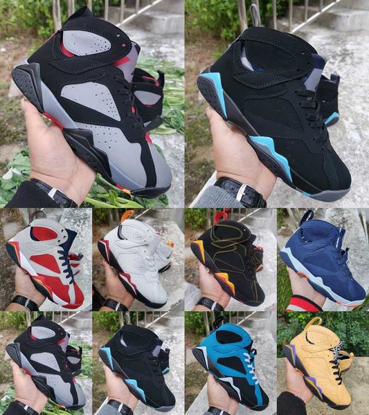 

2023 7s men women basketball shoes university blue hare raptor vii 7 bordeaux unc sapphire flint paname citrus true red cardinal afrobeats s, Black