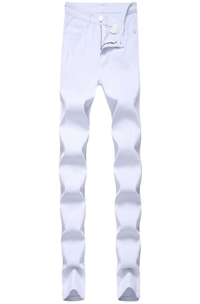 

new men pants long casual jeans white cotton slim fit fashion plus size male jeans four season7339923, Blue