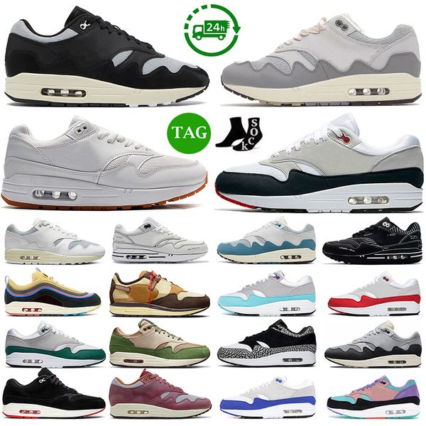 

patta waves 1 running shoes men women 1s white gum white black white university red elephant treeline baroque brown mens trainers sport snea