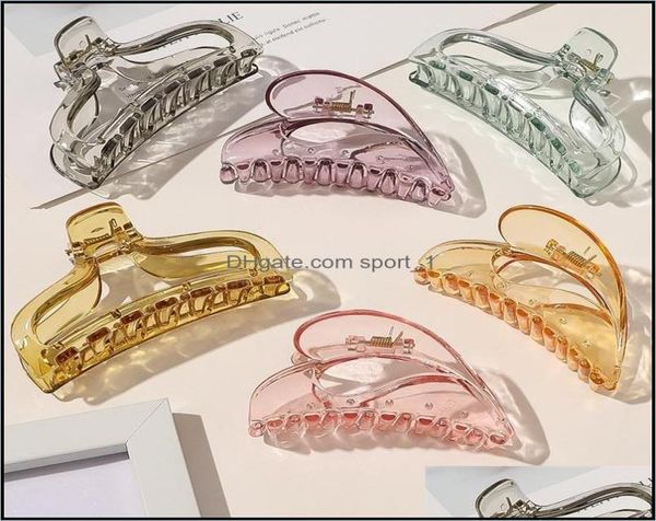 

clips barrettes jewelry jewelryfashion claws crab clamp hairgrip large plastic claw hairdressing tool hair aessories for women 62047092, Golden;silver