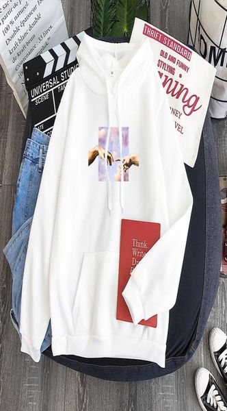 

women039s hoodies sweatshirts aesthetic print hoodie fashion adam039s hand inspired creation of sweatshirt funny graphic s9411371, Black