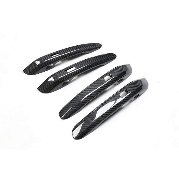 

for audi a4 b9 s4 rs4 a5 s5 rs5 q5l 4 door 2017-2019 lhd only add on style real carbon fiber door handle cover w/no sensor hole