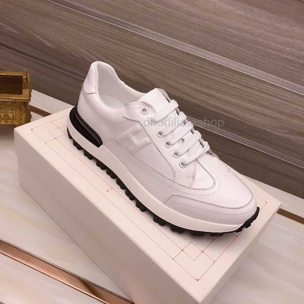 

designer shoes h sneakers shoes men's spring and autumn new korean youth cowhide shoes ins high-quality versatile handsome and wear-res, Black