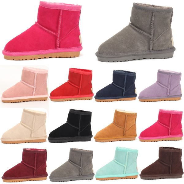 

australia classic kids ultra mini short boots girls winter snow boot designer baby kid youth uggi shoes toddler uggitys wgg warm furry sneak, Black