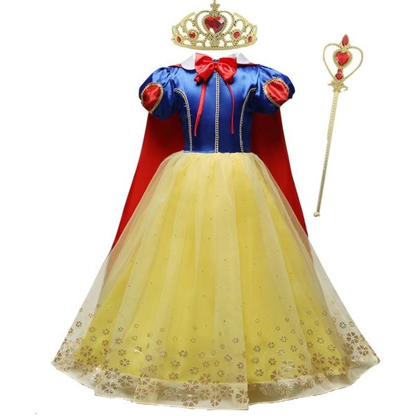 

girl's dresses fantasy girl princess costume for kids 4 6 8 10 y carnival halloween kids cosplay dresses children birthday vestidos 230, Red;yellow