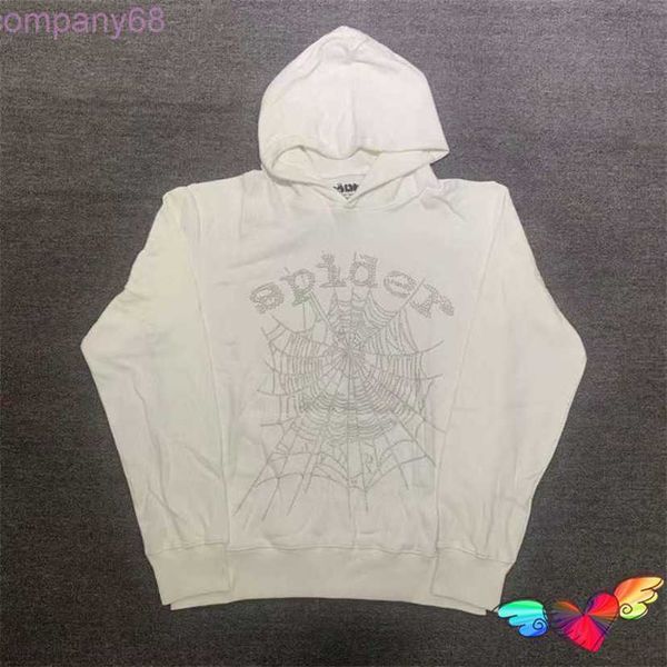 

men's hoodies sweatshirts 2023 puff print white sp5der hoodie men women web graphic 1 quality spider 555555 heavy fabric young thug ndf, Black