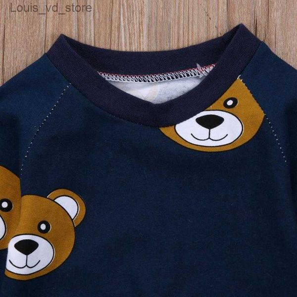 

clothing sets clothing sets 2pcs born toddler baby boy little bear t-shirt + long pants leggings clothes outfit set t230804, White