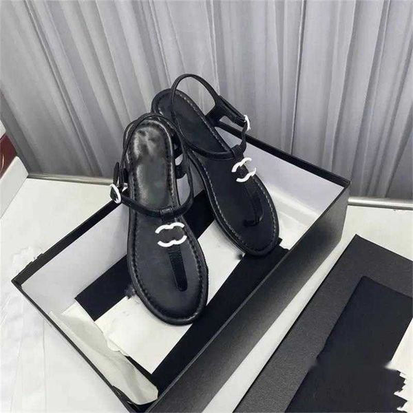 

summer popular women sandals 2023 luxury brand business dress wedding party leather casual flat heel slippers, Black