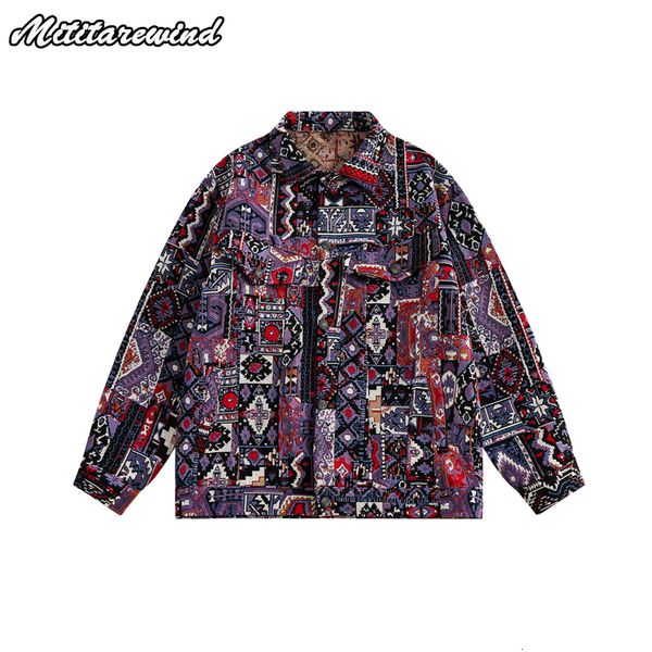 

men s jackets autumn bohemian fashion style coats for couple men and women loose casual high street versatile clothing embroidery 230803, Black;brown