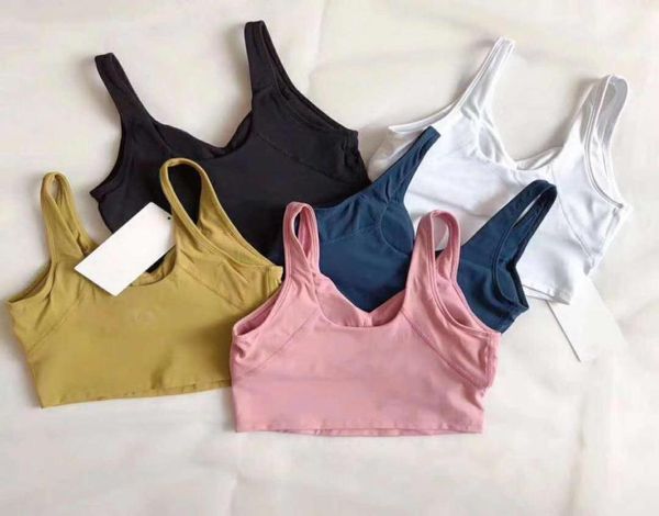 

uback stretchy workout gym yoga bras women naked feel buttery soft athletic fitness training sports bra align tank6048098, White