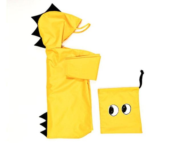 

kids raincoat dinosaur waterproof coat for children windproof rain coat boy girls poncho student regenjas kinderen yellow 18m8y4542201, Red;brown
