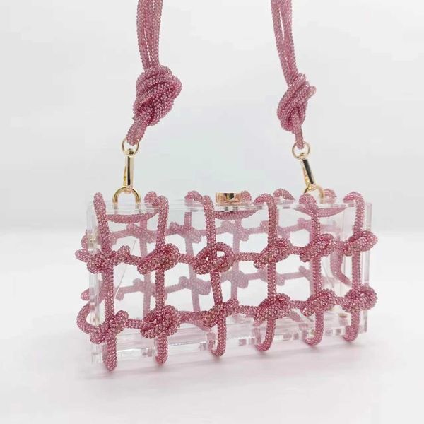 

women s 2023 new trendy drawstring acrylic bag handbag popular on the internet transparent 230804