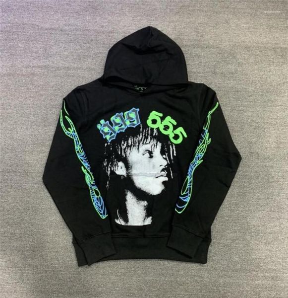 

men039s hoodies autumn winter men39s fashion portrait print young thug 55 angel hoodie set sxl8193606, Black