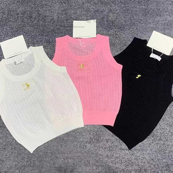 

women's tanks & camis designer 23 summer new ce home hollow sleeveless temperament versatile knitted tank for women g0aj, White