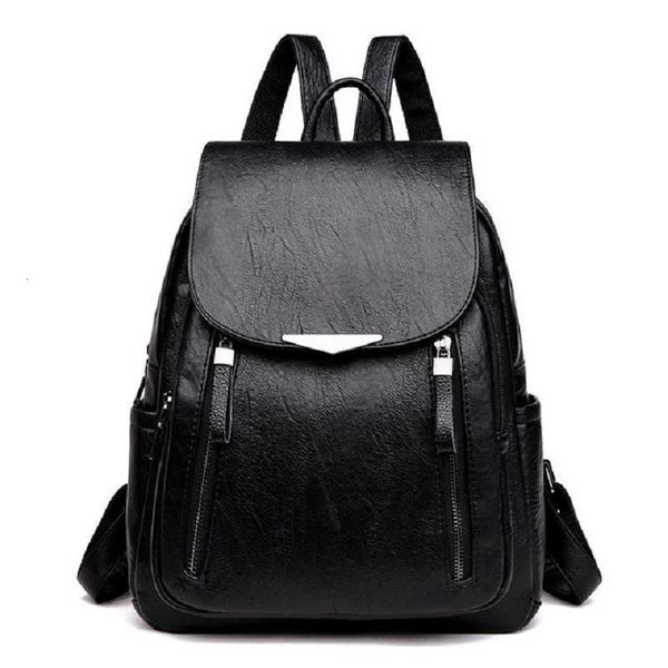 

school bags jooyedeer backpack women travel large messenger pu leather handbag for girl's bag female shoulder black 230804