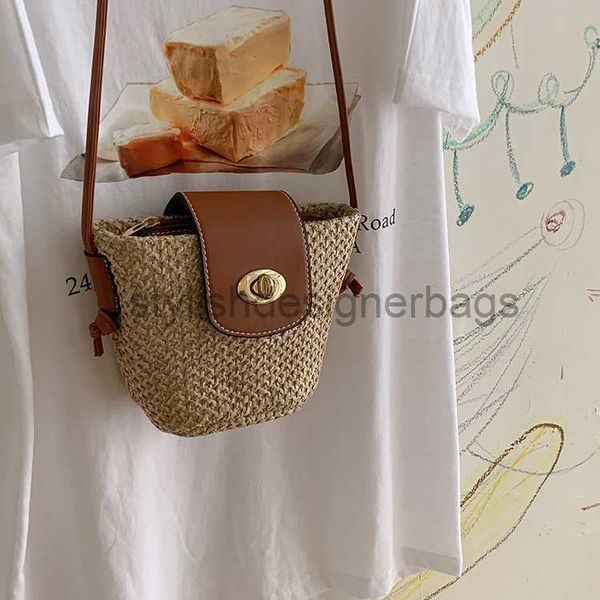 

shoulder bags small design bag women's summer 2023 new fashion women's bag weaving crossbody bag ins grass woven beach bagstylishd