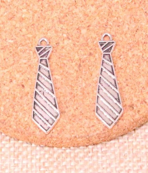 

120pcs charms necktie tie 309mm antique making pendant fitvintage tibetan silverdiy handmade jewelry9040647, Bronze;silver
