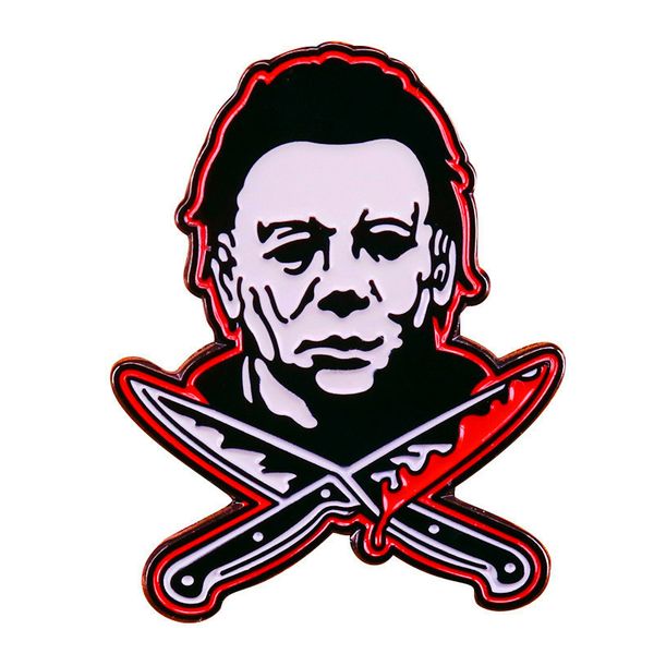 

halloween horror character brooch cute anime movies games hard enamel pins collect cartoon brooch backpack hat bag collar lapel badges, Blue