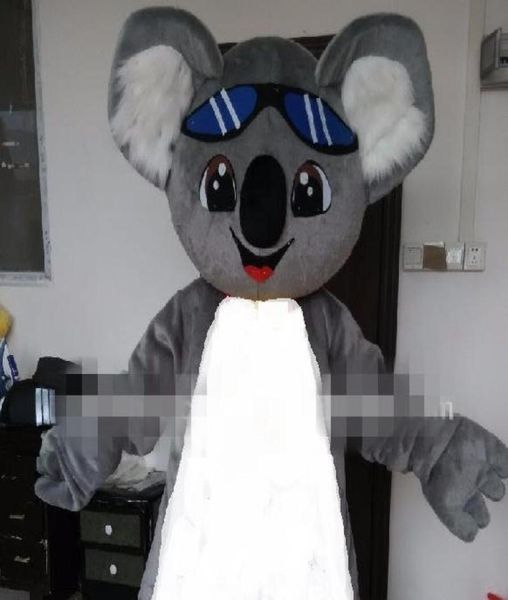 

custom gray koala mascot costume size add a fan0125950660, Red;yellow