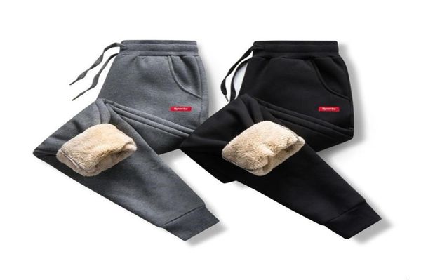 

2020 thick fleece jogger mens pants sports cotton trousers male winter warm velvet sweatpants harem pencil tracksuit autumn 4xl t23119154, Black